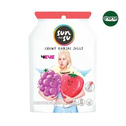 ซันซุ เยลลี่บุก สตรอเบอร์รี่และองุ่น (บรรจุ6ซองย่อย)
