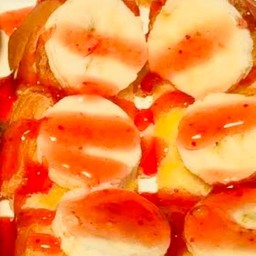 ปังปิ้ง เนยนม กล้วย สตรอว์เบอร์รี