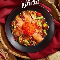 นัวเหลาแซลมอลไข่กุ้งท่วม