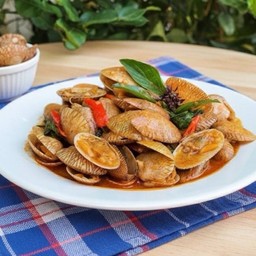 หอยลายผัดพริกเผา