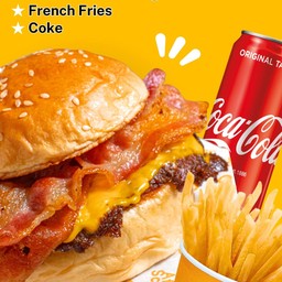 Bacon Cheese Burger Set