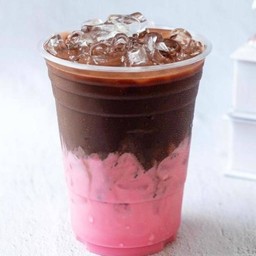 นมชมพูราดโกโก้