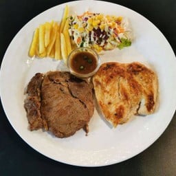 เซตจับคู่8 สเต๊กเนื้อริบอายและสเต๊กไก่