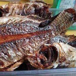 สถานีความอร่อย  ราดหน้าหมี่กรอบ +ขนมปังสังขยา นมร้อน