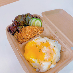 ข้าวอกไก่ซอสกระเทียม