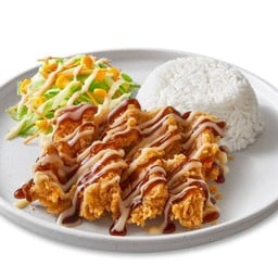 ข้าวไก่กรอบซอสคุณหนู