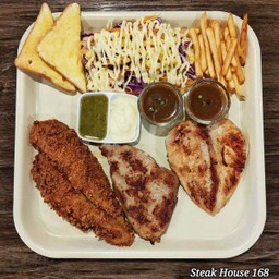 Combo Set1 สเต๊ก (ไก่+หมู+ปลา)