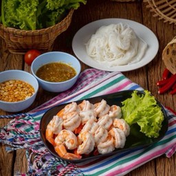 เมี่ยงกุ้งลวก