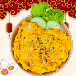 ข้าวไก่กรอบชีสต์รสไข่เค็ม