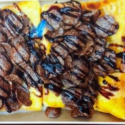 ขนมปังปิ้งเนย+โกโก้คั้น+ช็อกโกแลต