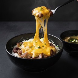 ข้าวหน้าหมูสันคอย่าง x ชีสสส 🧀✨