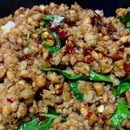[อร่อยซ่ากับโค้ก] ข้าวกะเพราหมูสับ +  โค้ก ซีโร่(ขวด)