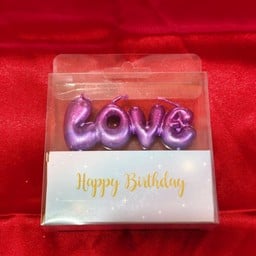 เทียนLoveติด(ม่วง)