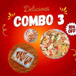 [COMBO 3] ตำเส้นเล็กหมูยอ+ข้าวหมูทอด + แคบหมู