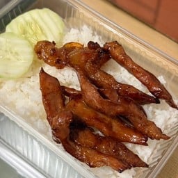 หมูแดดเดียว & คอหมูย่าง & ครอฟเฟิล