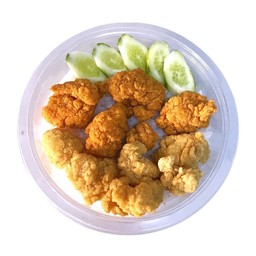 ข้าวไก่กรอบ + ไก่กรอบสไปซี่