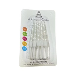 เทียนเกลียว สั้น(ขาวมุก)