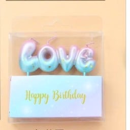 เทียนLoveติด(พาสเทล)