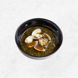 ซุปมิโซะหอยลายกับสาหร่าย