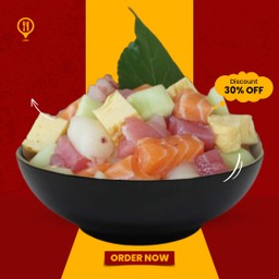 ข้าวหน้าปลาดิบรวม