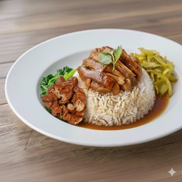 ข้าวขาหมู+ไส้พะโล้