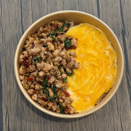 ข้าวไข่ข้น กะเพราหมูสับ