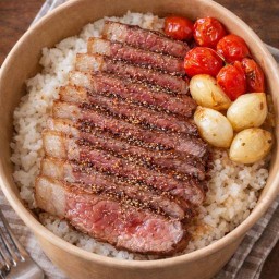 รสนัวร์ (Roast Noir) ข้าวหน้าเนื้อ & Steak พัทยา