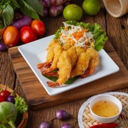 กุ้งชุปแป้งทอด