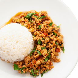 ข้าวผัดกระเพราหมูสับ
