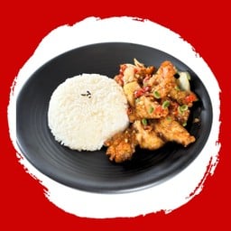 ข้าวไก่กรอบพริกไทยดำ