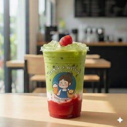 ชาเขียวลาเต้สตอเบอรี่