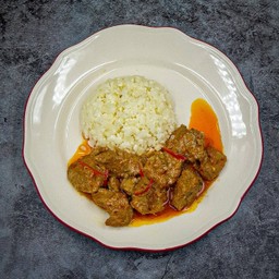 ข้าวดอกกะหล่ำแพนงหมูตุ๋น