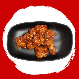 ไก่ป็อปเคลือบซอส