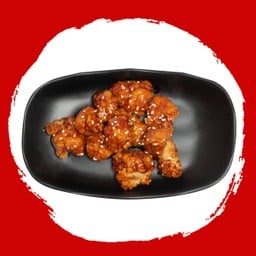 ไก่ป็อปเคลือบซอส