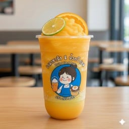 น้ำส้ม + มะนาว ปั่น