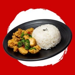 ข้าวกะเพราไก่กรอบ