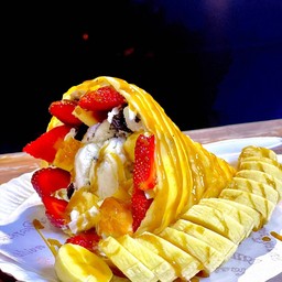 สตรอว์เบอร์รี่กล้วยเย็น