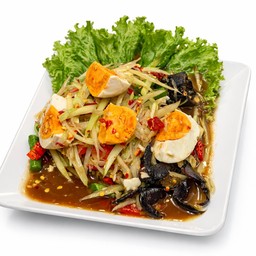 ตำปูปลาร้าไข่เค็ม