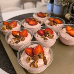 เต้าหู้สตอเบอรี่เนยถั่ว