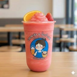 สตอเบอรี่+ส้ม ปั่นสมูทตี้