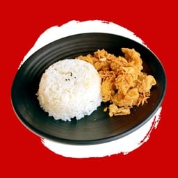 ข้าวไก่กรอบซอสน้ำปลา
