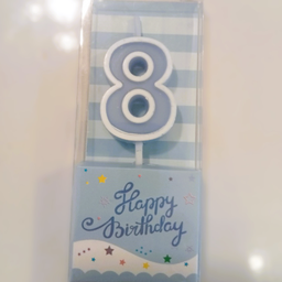 เทียนเลข 8 ลายดาว