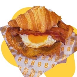 Egg & Bacon Croissant Burger