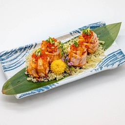 แซลมอนหอยเชลล์อาบูริโรล