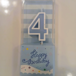 เทียนเลข 4 ลายดาว