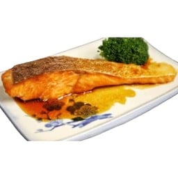 สเต๊กแซลมอนย่างเทอริยากิ Grill Salmon Steak Teriyaki