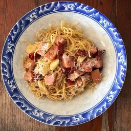 สปาเก็ตตี้ เบค่อน พริกแห้ง