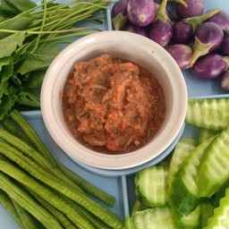 น้ำพริกกะปิ+ผักสด