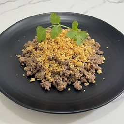 ผัดหนำเลียบหมูสับ กับข้าว