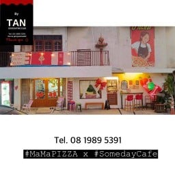 มามาพิซซ่า MaMa PIZZA บ้านแม่ ณ ริมเขื่อนตลาดบางลี่